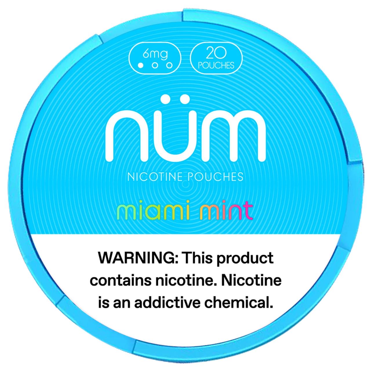 NUM Nicotine Pouches - 5PK Miami Mint - 6MG NUM Nicotine Pouches - 5PK Miami Mint - 6MG