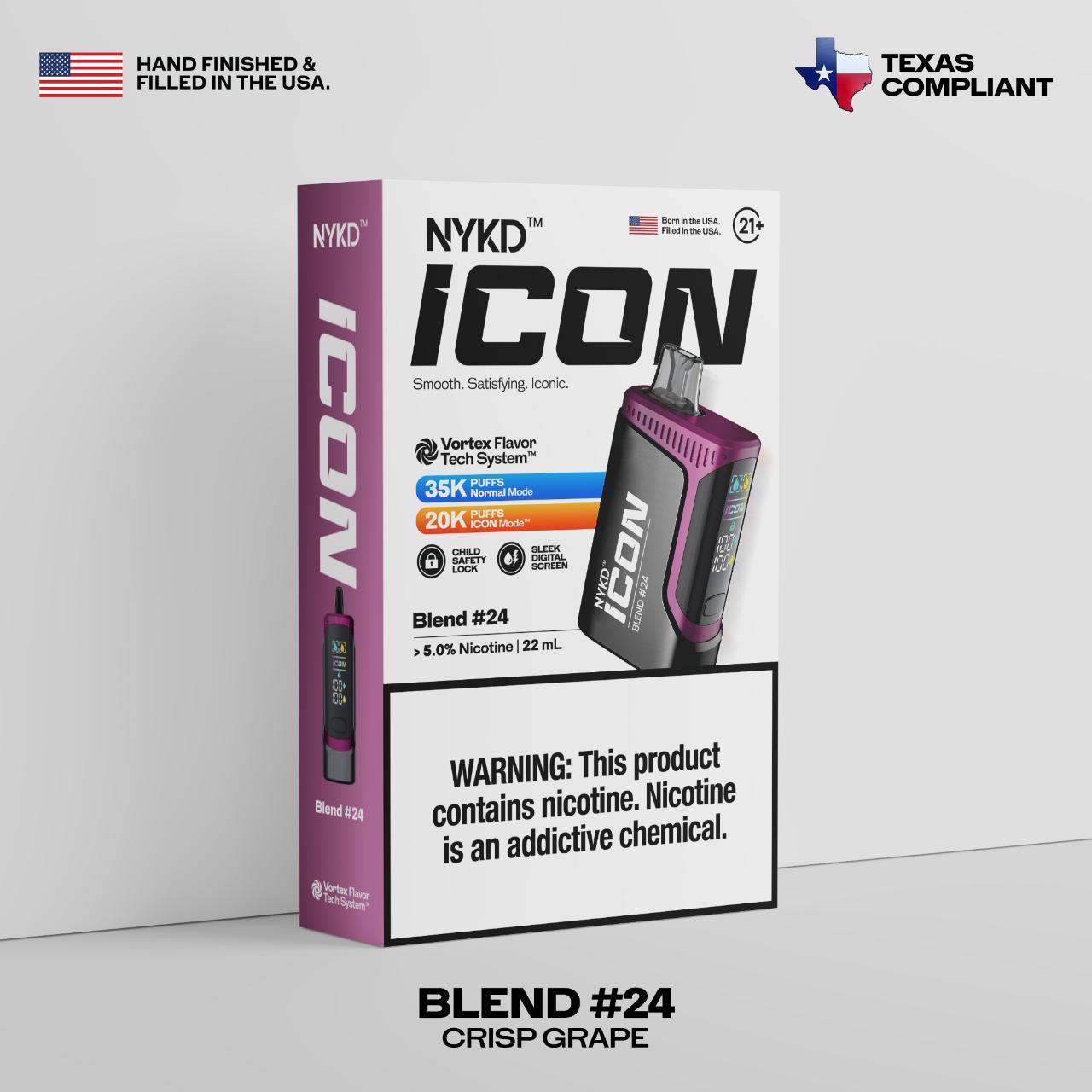 NYKD ICON 35K Puff Disposable Blend #24 Crisp Grape