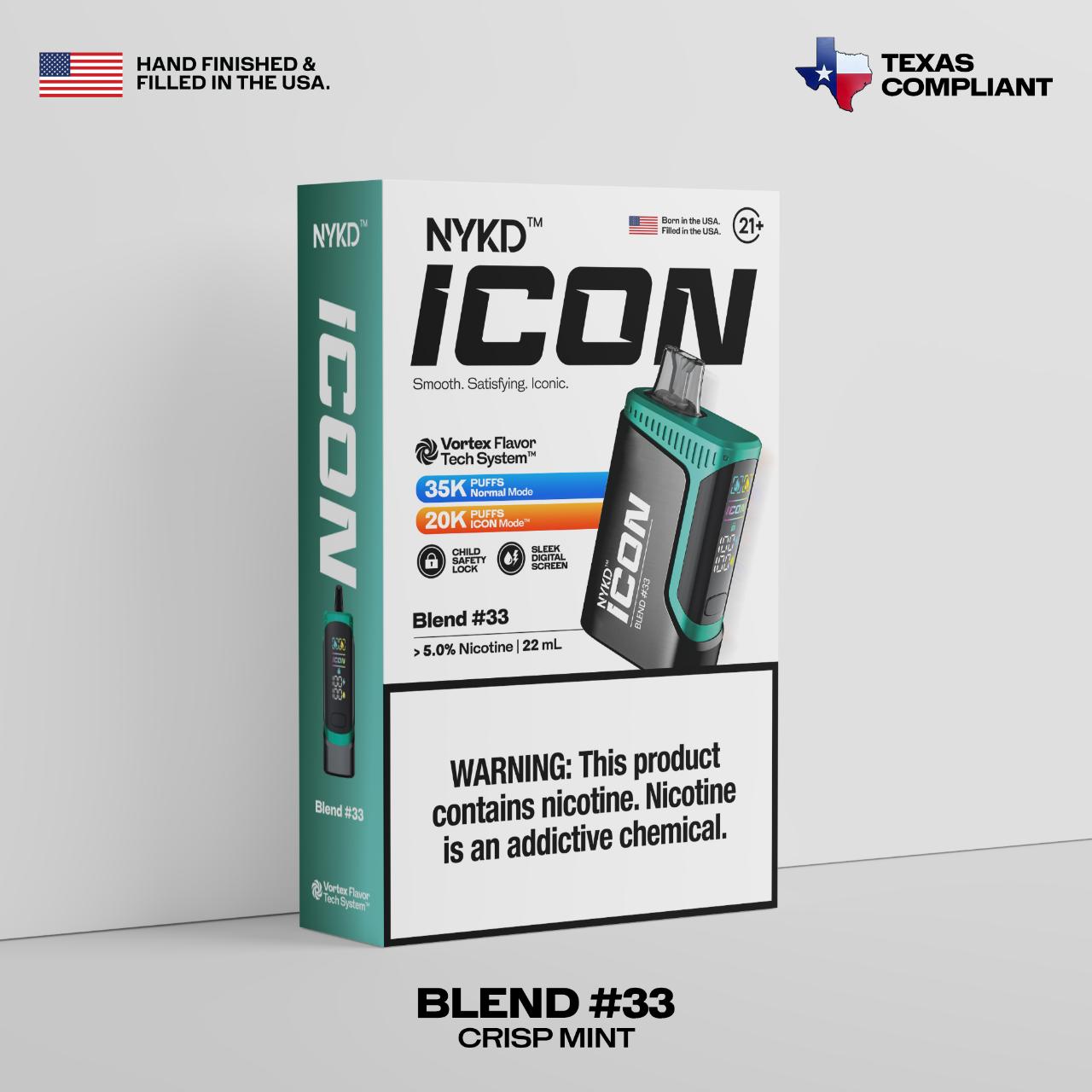NYKD ICON 35K Puff Disposable Blend #33 Baja Splash