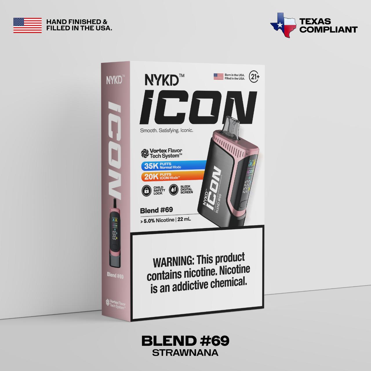 NYKD ICON 35K Puff Disposable Blend #69 Strawnana