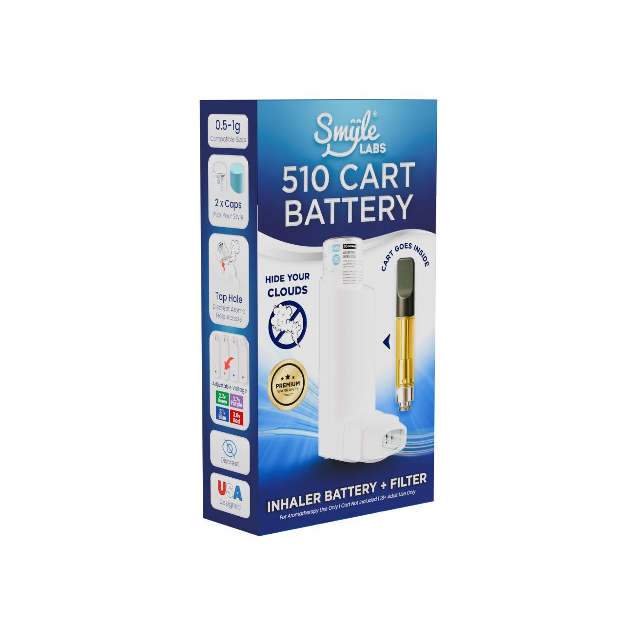 Smyle Inhaler Cart Battery White Smyle Inhaler Cart Battery White