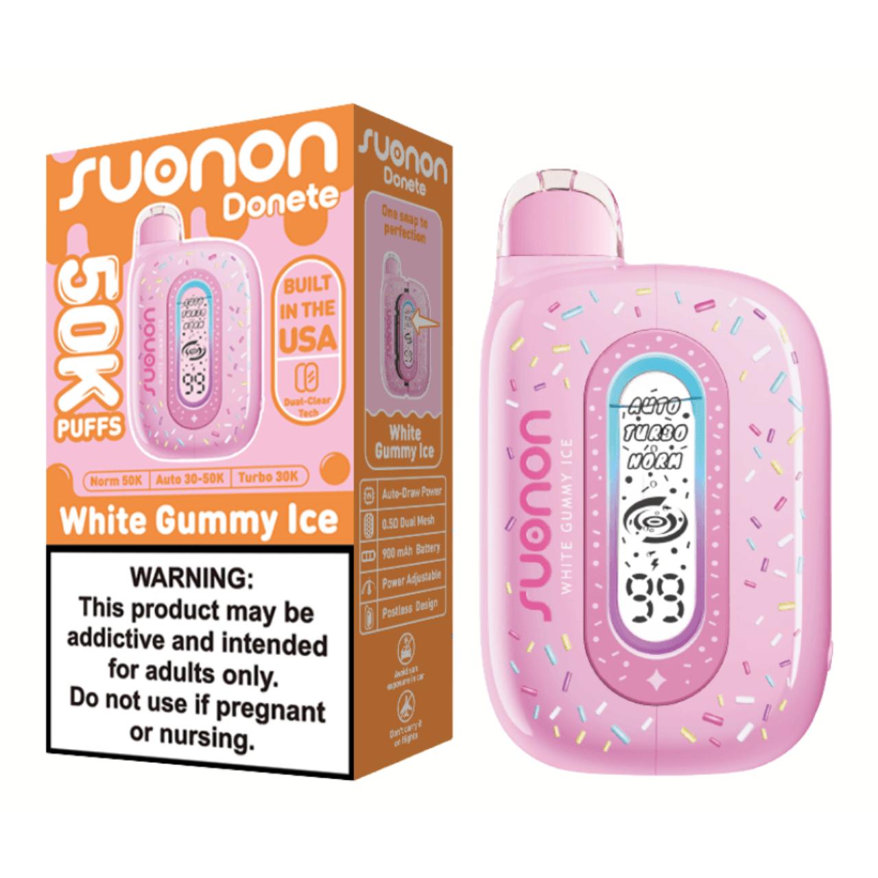 Suonon Donete 50K Puff Disposable White Gummy Ice Suonon Donete 50K Puff Disposable White Gummy Ice