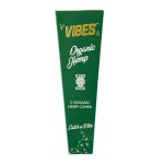 VIBES KING SIZE CONES 1PK-3CT ORGANIC GREEN