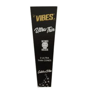 VIBES KING SIZE CONES 1PK-3CT ULTRA THIN BLACK
