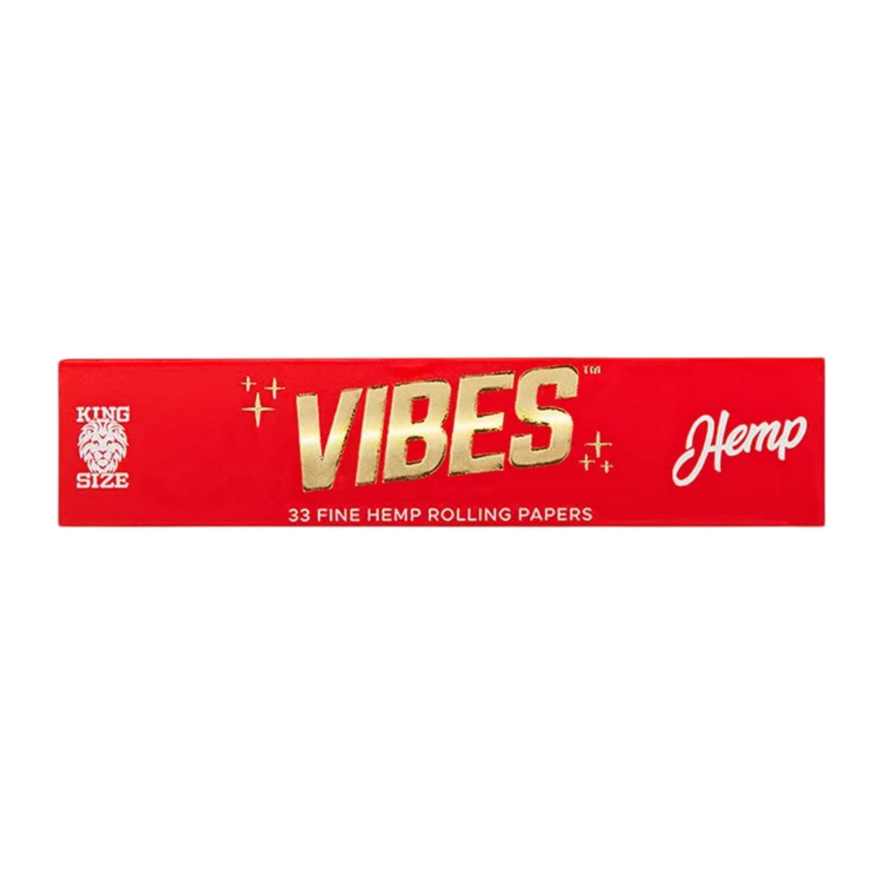 VIBES PAPERS 1PK-33CT KING SIZE HEMP RED VIBES PAPERS 1PK-33CT KING SIZE HEMP RED