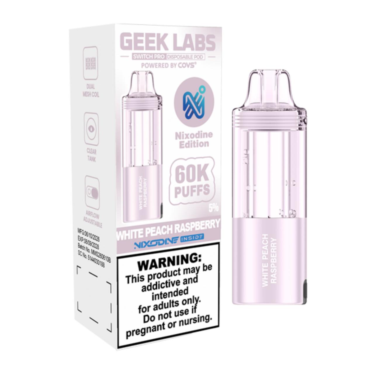Geek Labs Switch Pro Nixodine 60K Replacement Pod White Peach Raspberry Geek Labs Switch Pro Nixodine 60K Replacement Pod White Peach Raspberry
