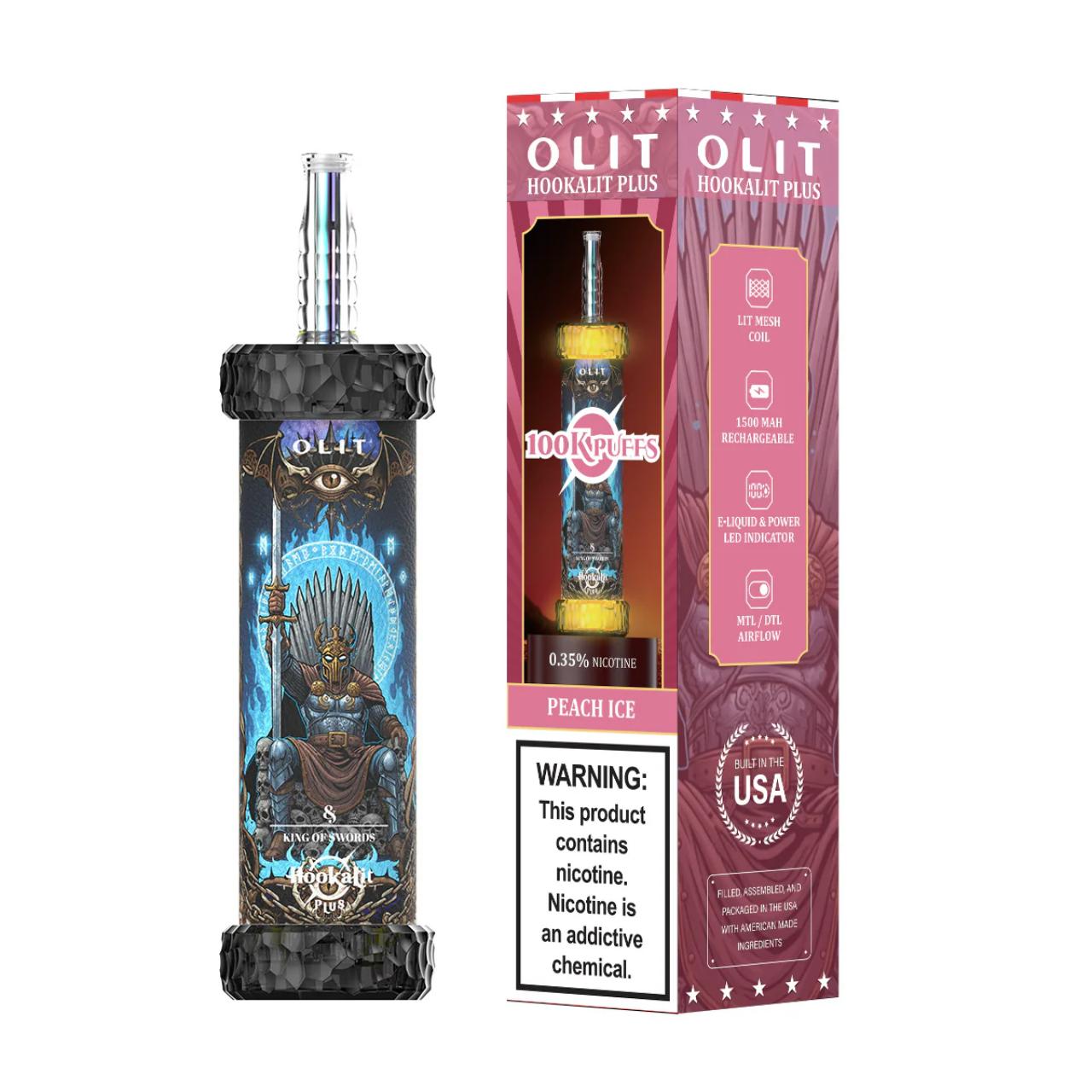OLIT Hookalit Plus 100K Puff Disposable Peach Ice
