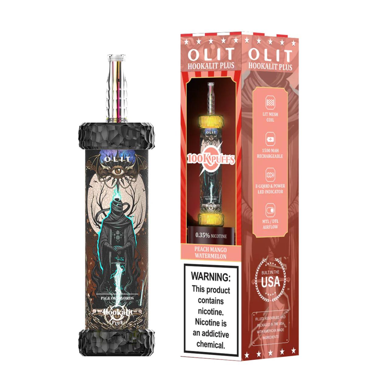 OLIT Hookalit Plus 100K Puff Disposable Peach Mango Watermelon