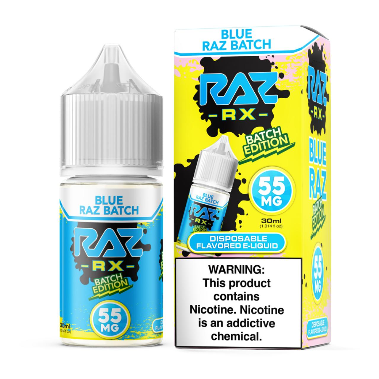 Pod Juice RX Raz Blue Raz Batch Tobacco Free Nicotine 30ml Salt E-Juice 55mg Pod Juice RX Raz Blue Raz Batch Tobacco Free Nicotine 30ml Salt E-Juice 55mg