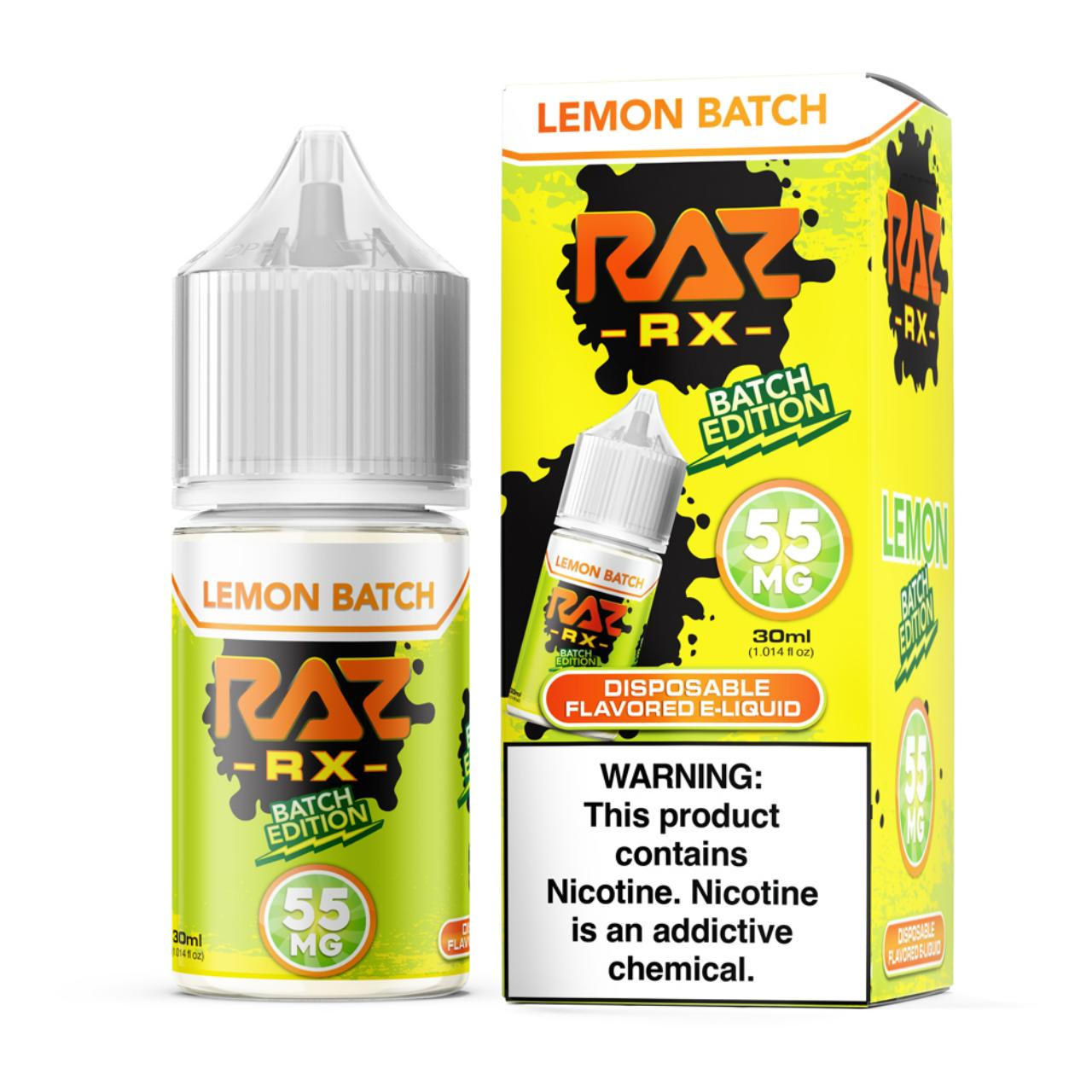 Pod Juice RX Raz Lemon Batch Tobacco Free Nicotine 30ml Salt E-Juice 55mg Pod Juice RX Raz Lemon Batch Tobacco Free Nicotine 30ml Salt E-Juice 55mg