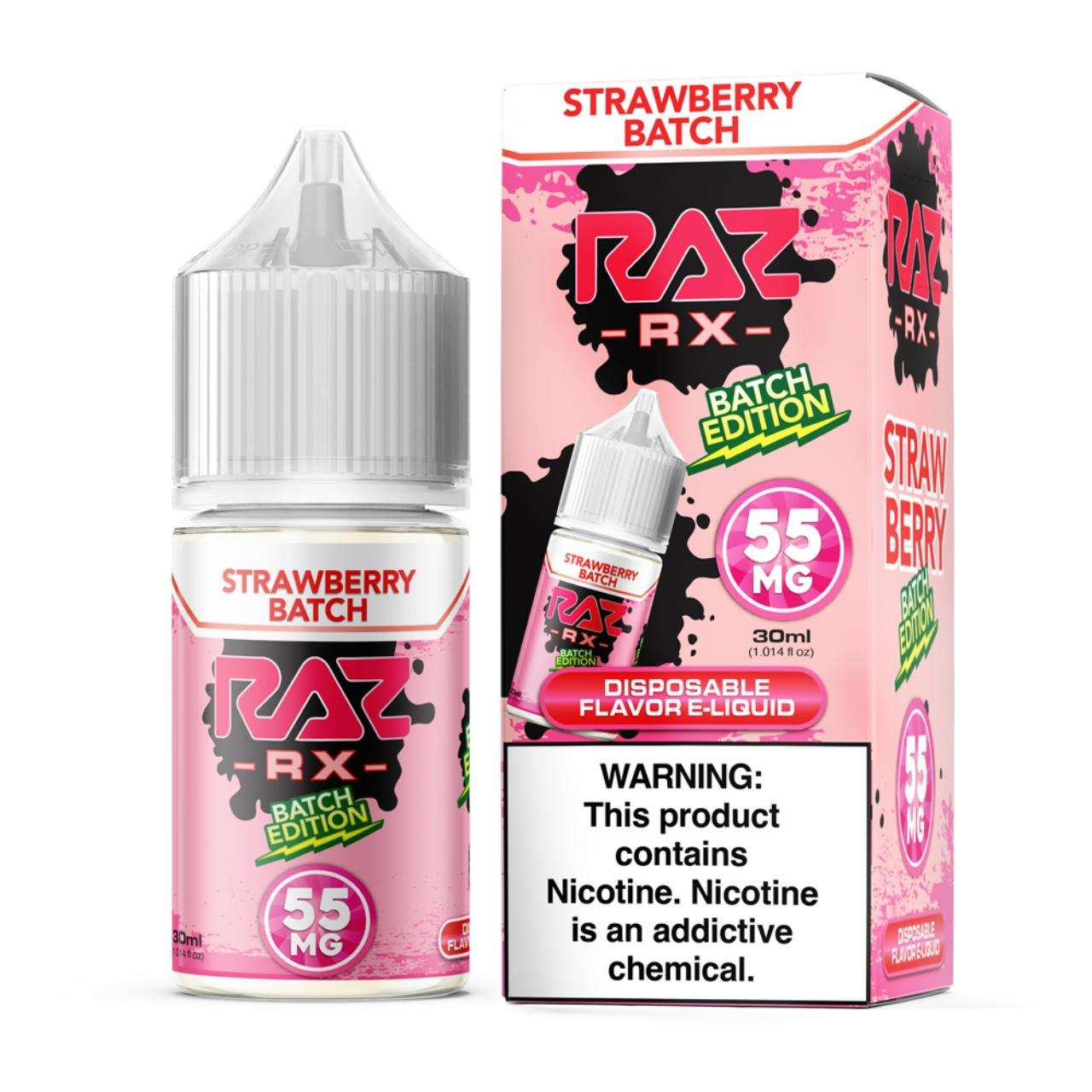 Pod Juice RX Raz Strawberry Batch Tobacco Free Nicotine 30ml Salt E-Juice 55mg Pod Juice RX Raz Strawberry Batch Tobacco Free Nicotine 30ml Salt E-Juice 55mg