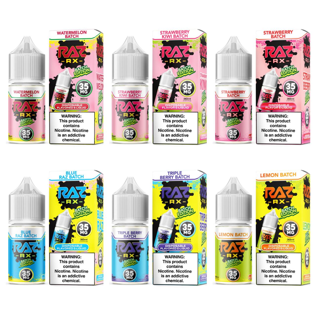 Pod Juice RX Raz Tobacco Free Nicotine Batch Edition 30ml Salt E-Juice 35MG