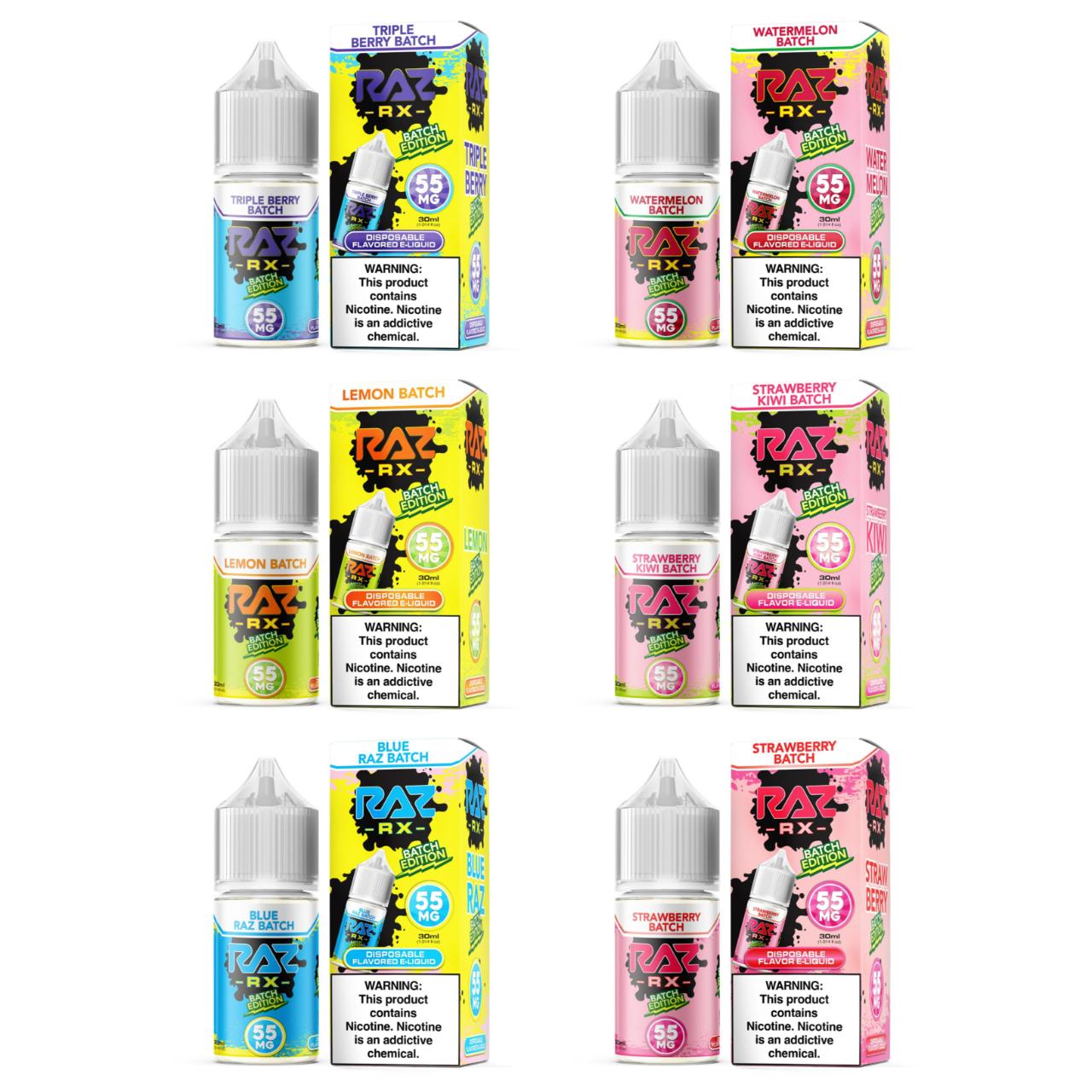 Pod Juice RX Raz Tobacco Free Nicotine Batch Edition 30ml Salt E-Juice 55MG Pod Juice RX Raz Tobacco Free Nicotine Batch Edition 30ml Salt E-Juice 55MG
