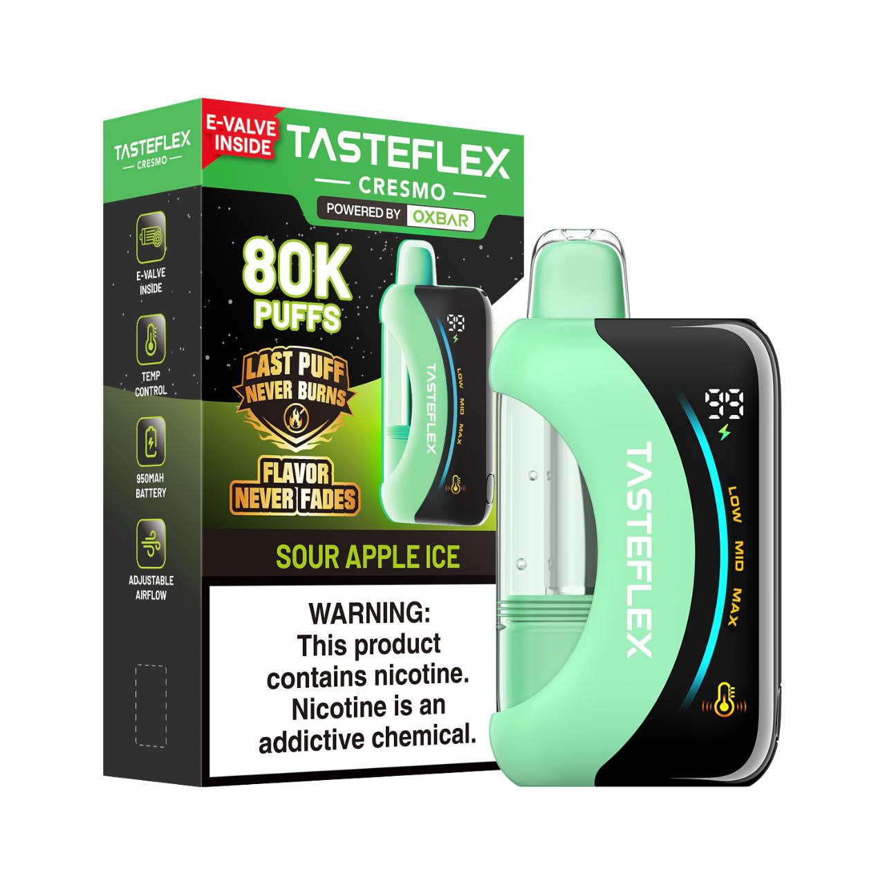 TasteFlex Cresmo 80K Puff Disposable Sour Apple Ice