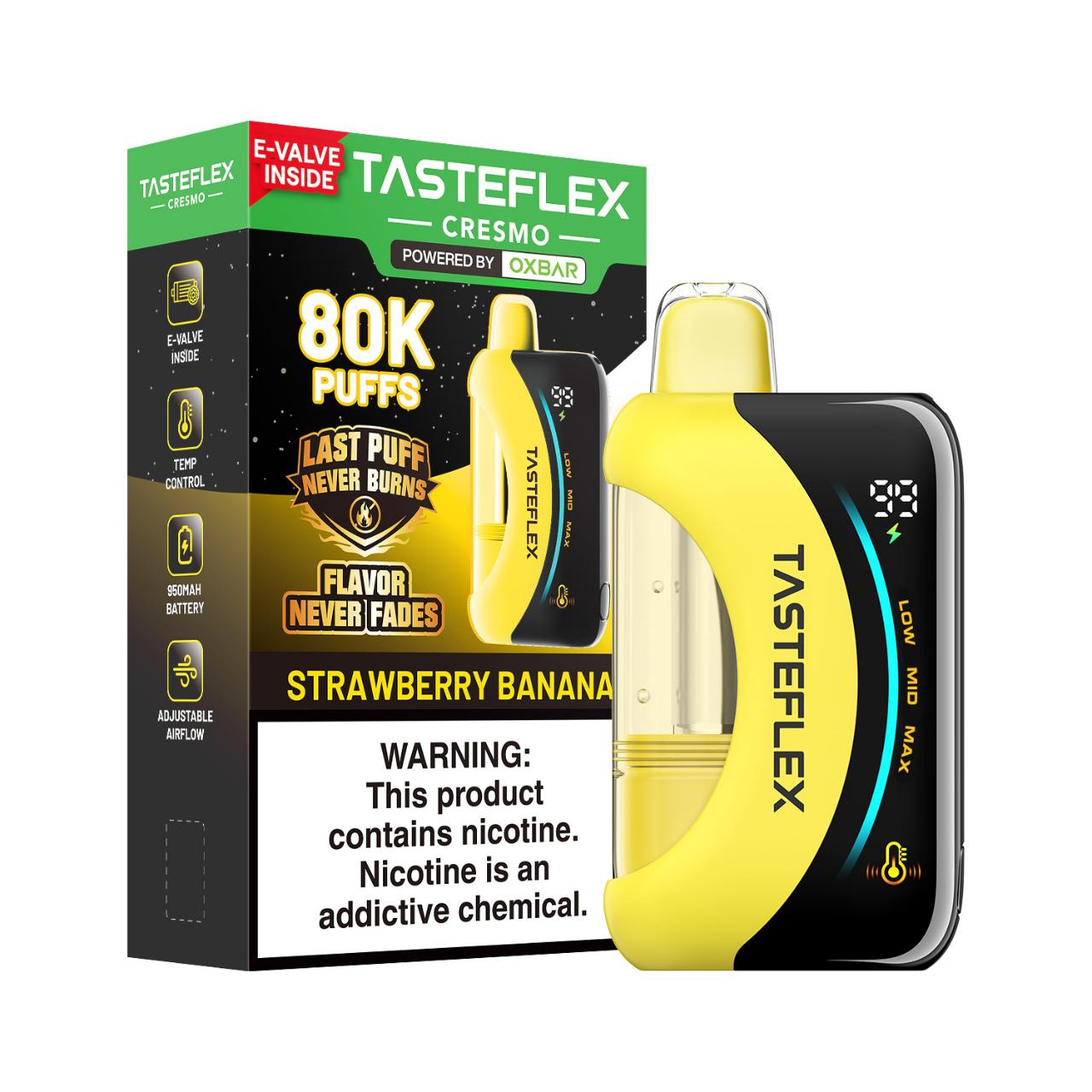 TasteFlex Cresmo 80K Puff Disposable Strawberry Banana