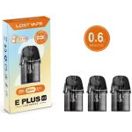 Lost Vape E Plus Replacement Pod V2 - 3PK 0.6 OHMS (3ML - Top Fill)