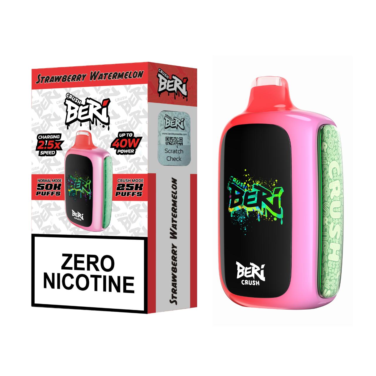 Beri Crush Zero Nicotine 50K Puff Disposable Strawberry Watermelon Beri Crush Zero Nicotine 50K Puff Disposable Strawberry Watermelon