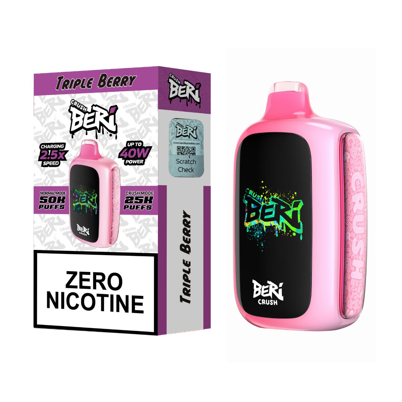 Beri Crush Zero Nicotine 50K Puff Disposable Triple Berry Beri Crush Zero Nicotine 50K Puff Disposable Triple Berry