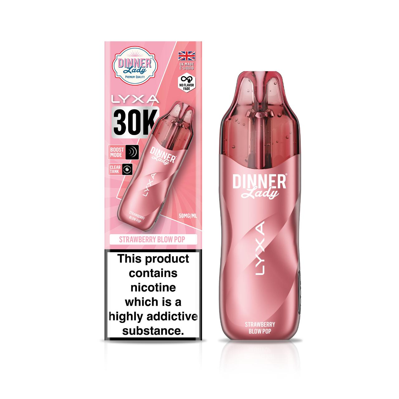 Dinner Lady LYXA 30K Puff Disposable Strawberry Blow Pop Dinner Lady LYXA 30K Puff Disposable Strawberry Blow Pop