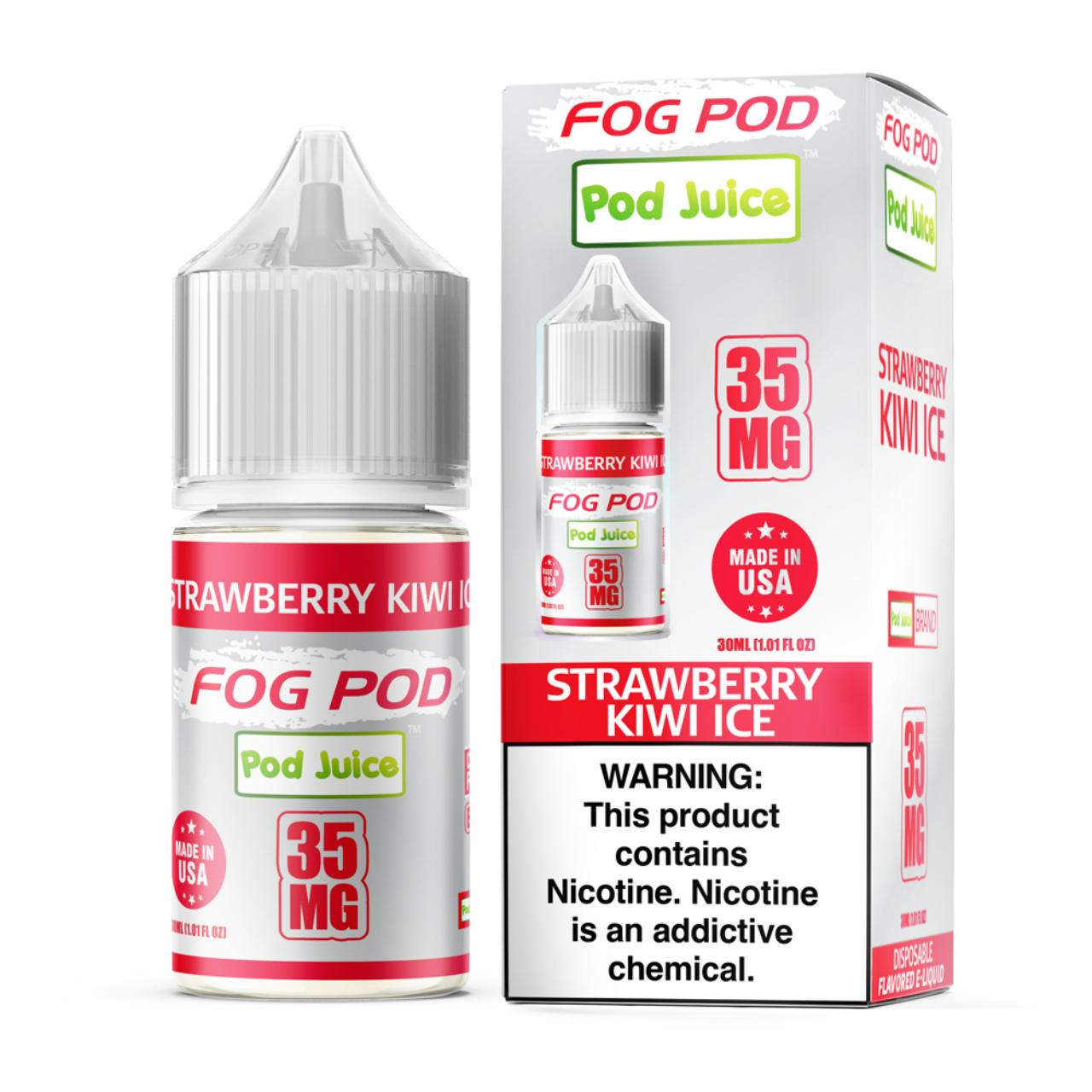 Fog Pod X Pod Juice Strawberry Kiwi Ice Salt 30ml E-Juice 35mg Fog Pod X Pod Juice Strawberry Kiwi Ice Salt 30ml E-Juice 35mg