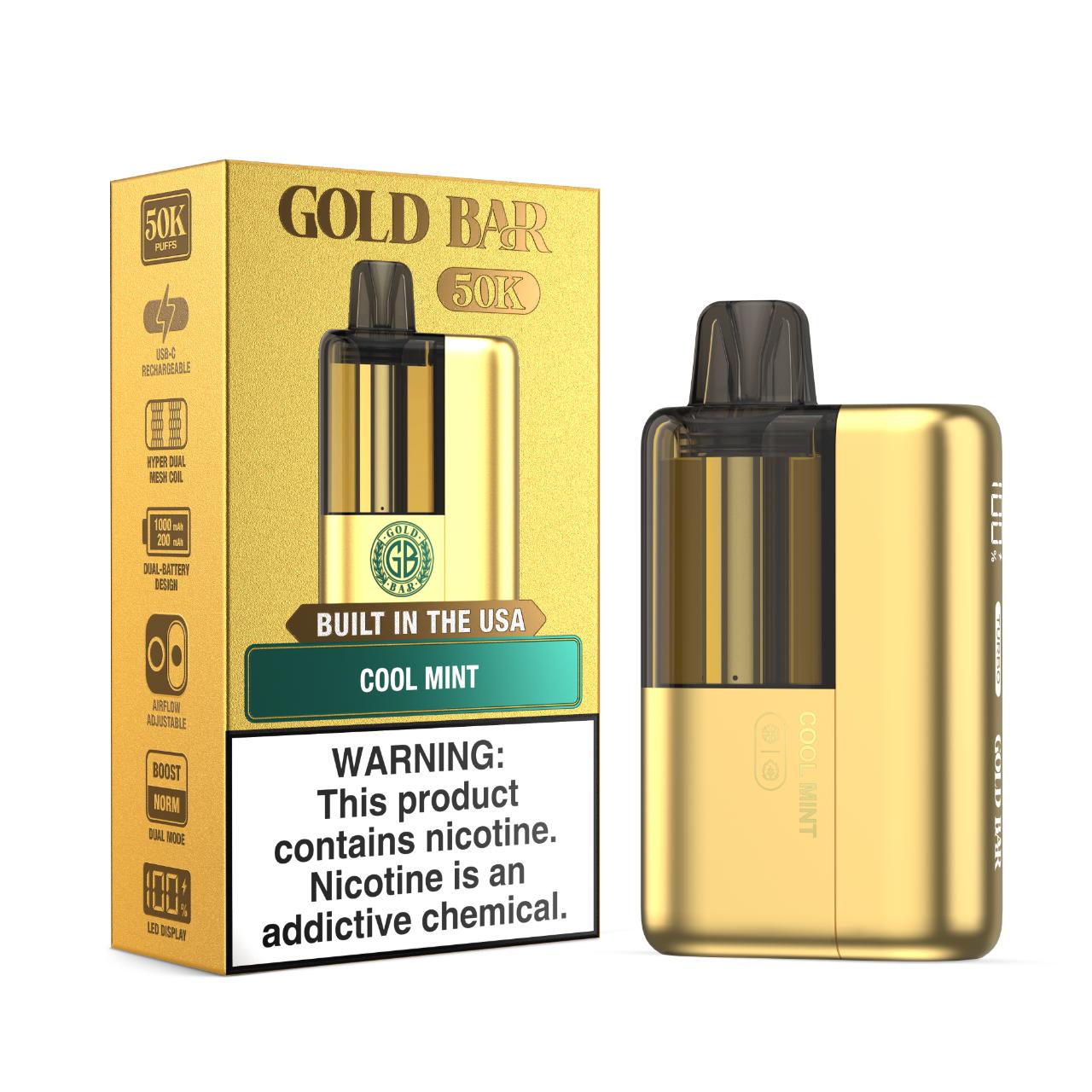 Gold Bar Max 50K Puff Disposable Cool Mint Gold Bar Max 50K Puff Disposable Cool Mint