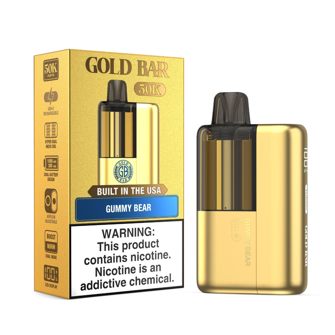 Gold Bar Max 50K Puff Disposable Gummy Bear Gold Bar Max 50K Puff Disposable Gummy Bear