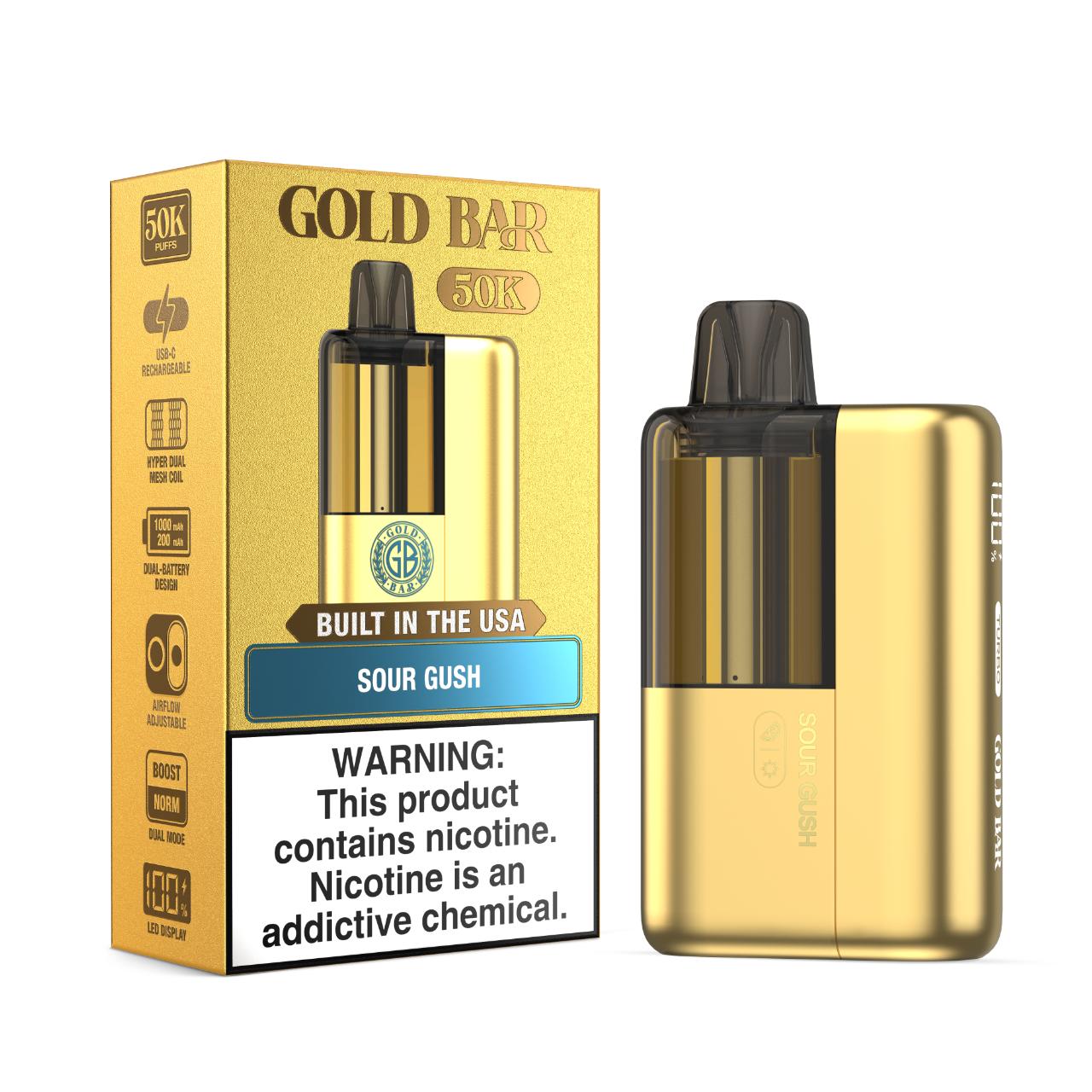 Gold Bar Max 50K Puff Disposable Sour Gush Gold Bar Max 50K Puff Disposable Sour Gush