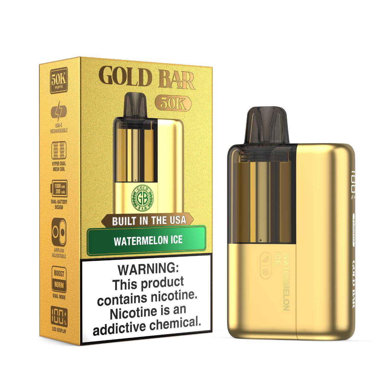 Gold Bar Max 50K Puff Disposable Watermelon Ice Gold Bar Max 50K Puff Disposable Watermelon Ice