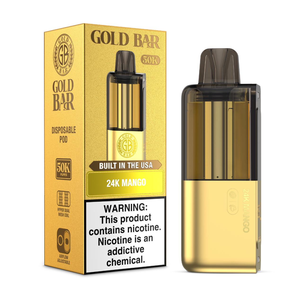 Gold Bar Max 50K Replacement Pod - 1PK 24k MANGO Gold Bar Max 50K Replacement Pod - 1PK 24k MANGO