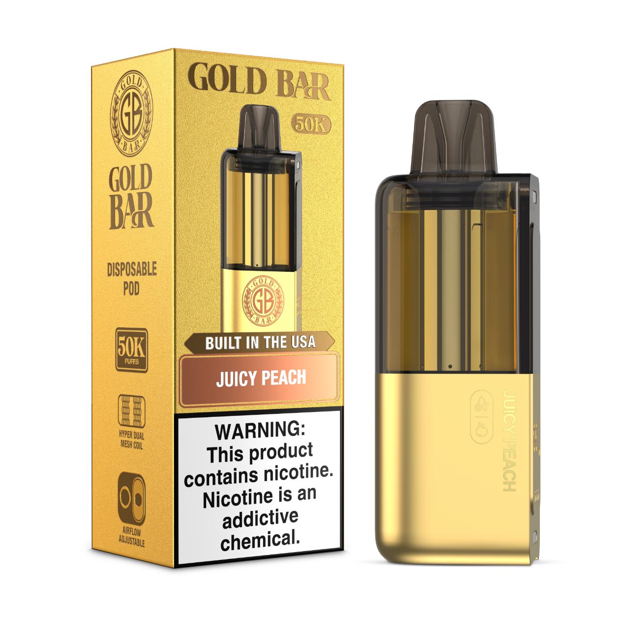 Gold Bar Max 50K Replacement Pod - 1PK JUICY PEACH Gold Bar Max 50K Replacement Pod - 1PK JUICY PEACH
