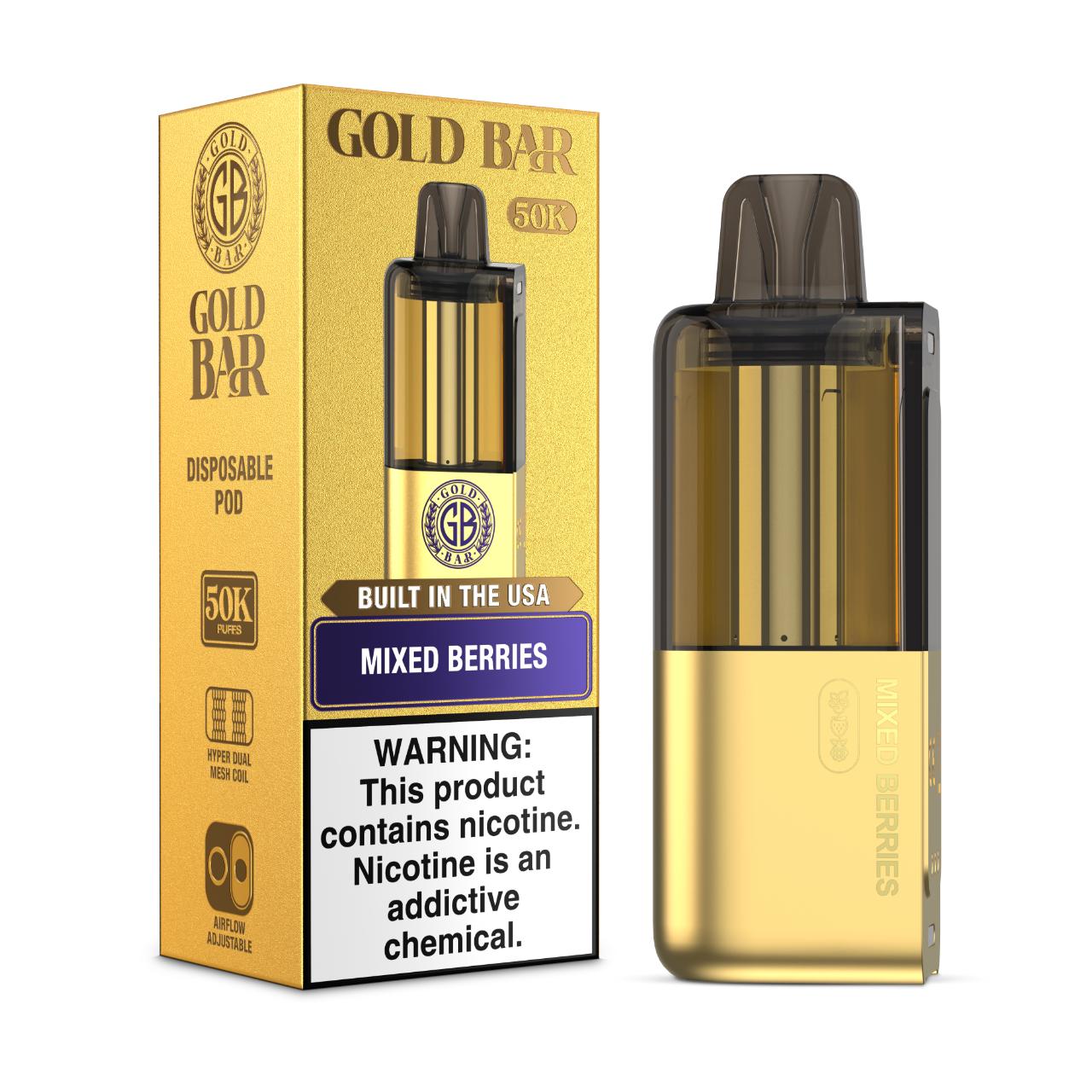 Gold Bar Max 50K Replacement Pod - 1PK MIXED BERRIES Gold Bar Max 50K Replacement Pod - 1PK MIXED BERRIES