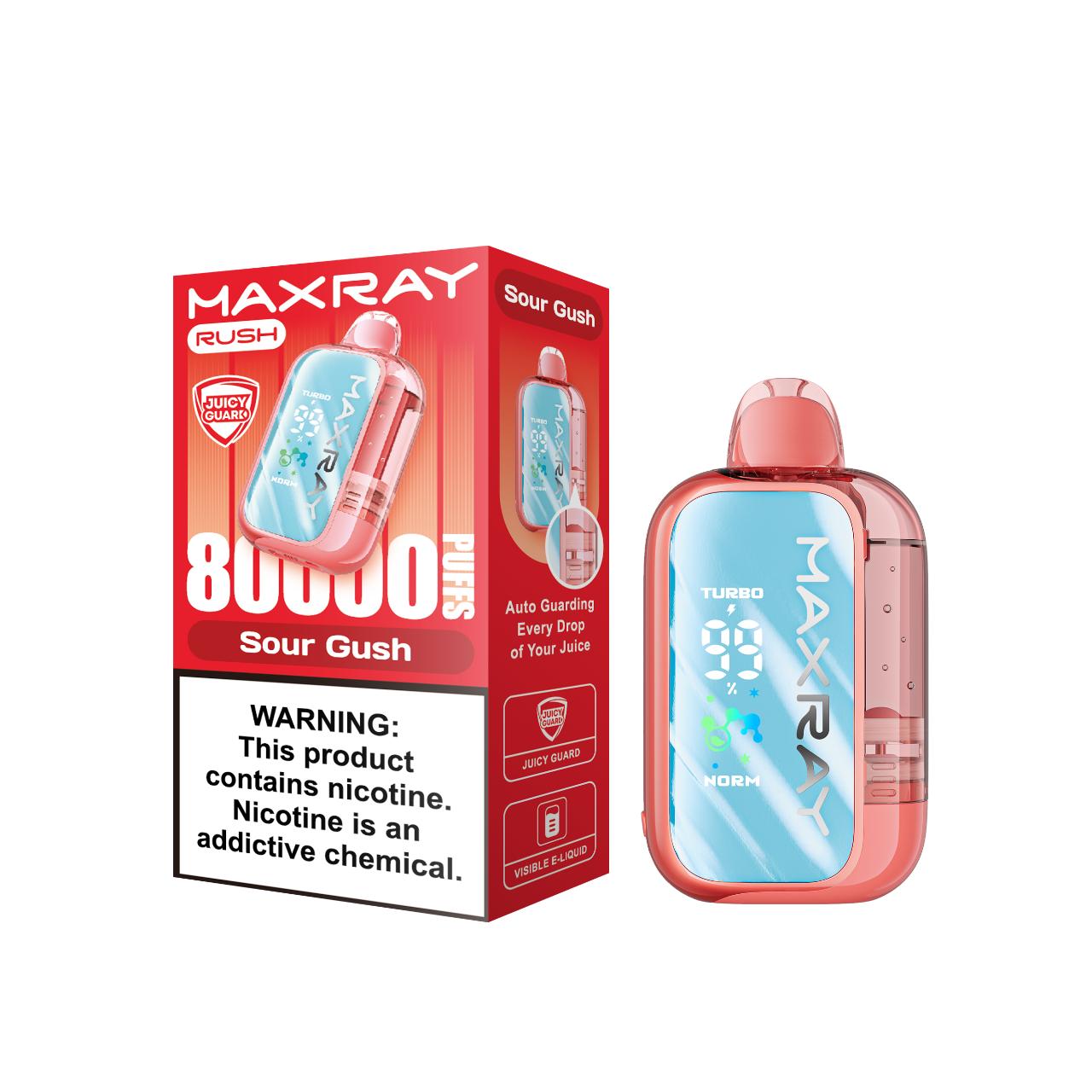 MAXRAY RUSH 80K Puff Disposable Sour Gush MAXRAY RUSH 80K Puff Disposable Sour Gush