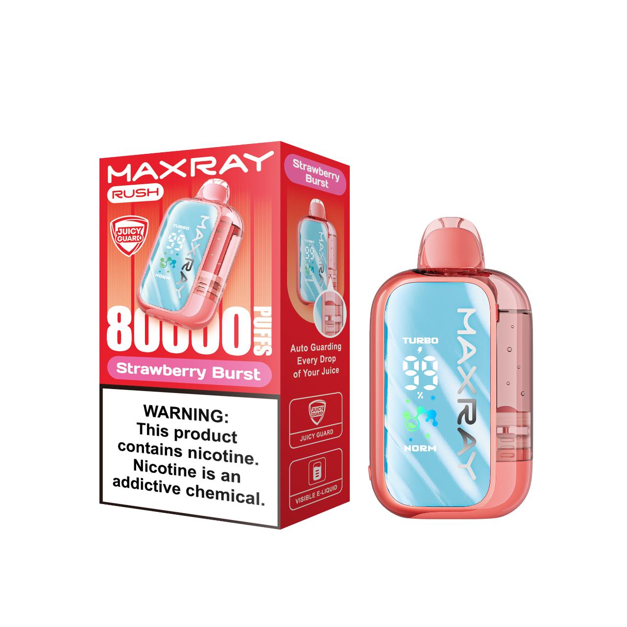 MAXRAY RUSH 80K Puff Disposable Strawberry Burst MAXRAY RUSH 80K Puff Disposable Strawberry Burst