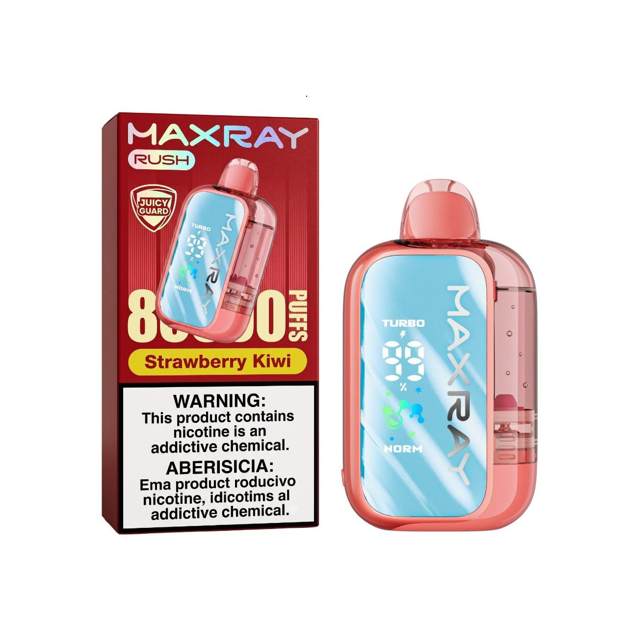 MAXRAY RUSH 80K Puff Disposable Strawberry Kiwi MAXRAY RUSH 80K Puff Disposable Strawberry Kiwi