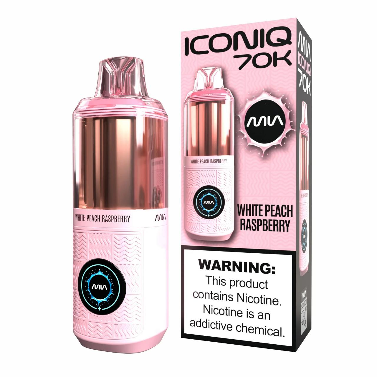 MIA Iconiq 70K Puff Disposable White Peach Raspberry