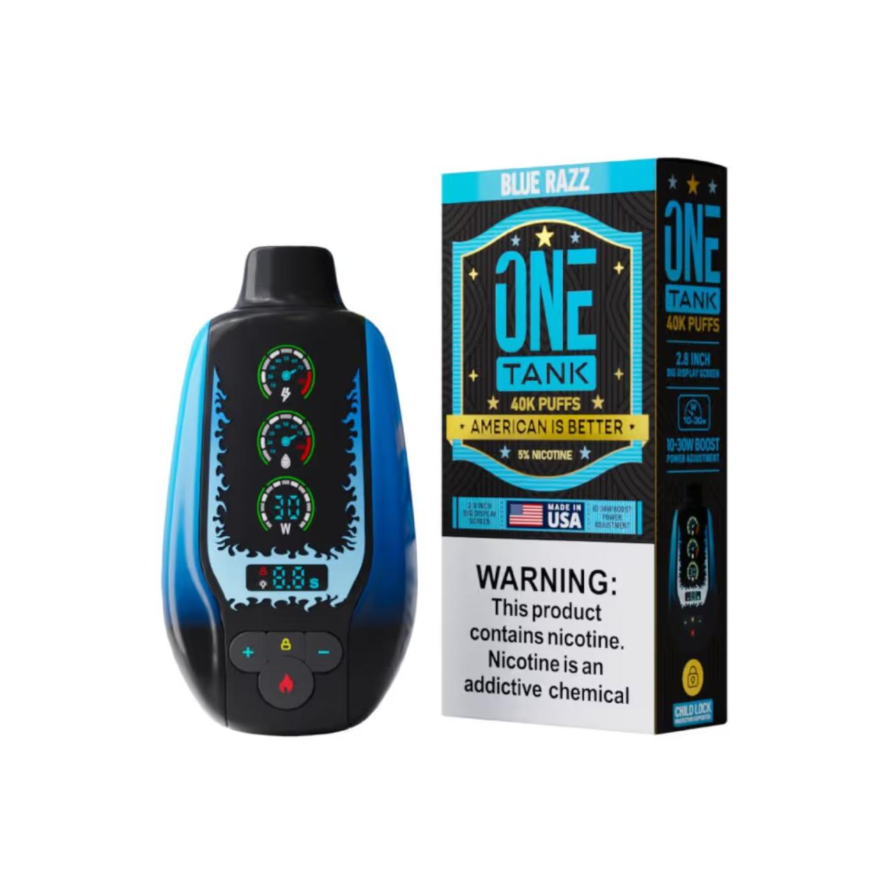 One Tank 40K Puff Disposable Blue Razz One Tank 40K Puff Disposable Blue Razz