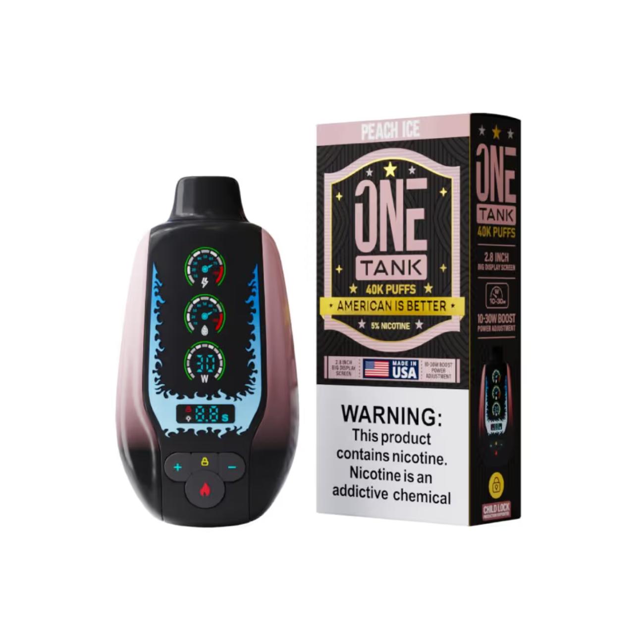 One Tank 40K Puff Disposable Peach Ice One Tank 40K Puff Disposable Peach Ice