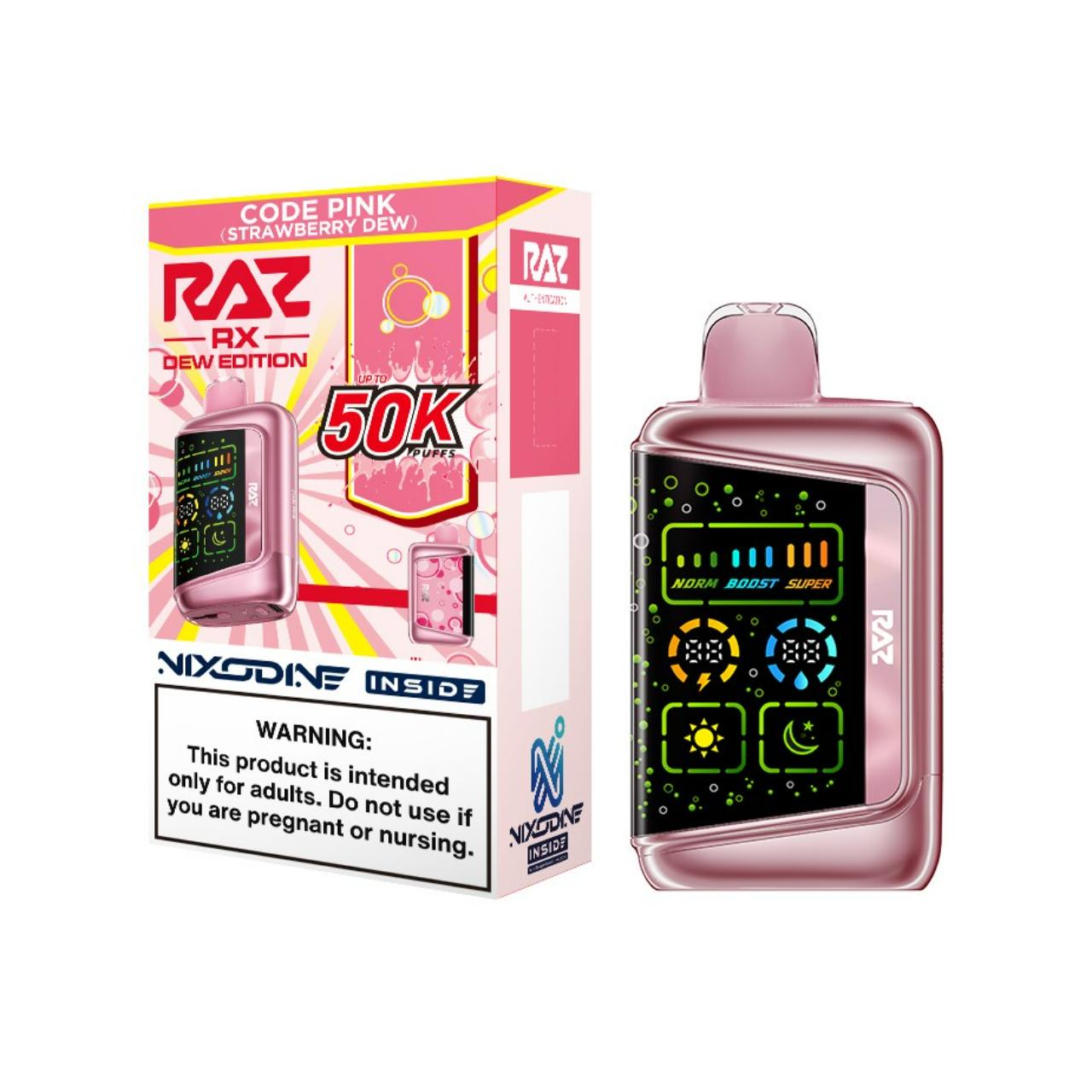 RAZ RX Nixodine 50K Puff Disposable Code Pink RAZ RX Nixodine 50K Puff Disposable Code Pink