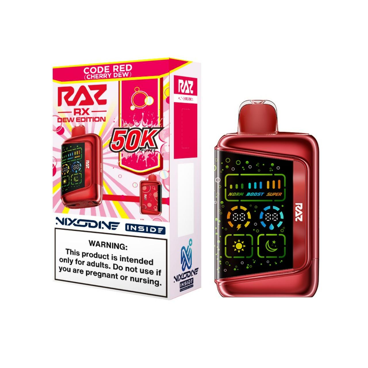 RAZ RX Nixodine 50K Puff Disposable Code Red RAZ RX Nixodine 50K Puff Disposable Code Red