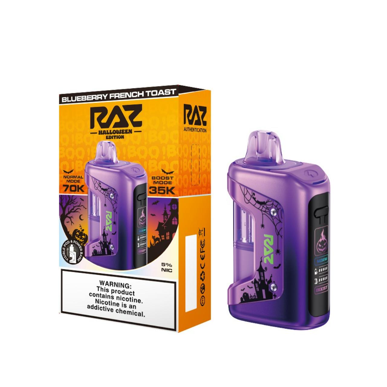 RAZ VUE Kit 70K Puff Disposable Blueberry French Toast RAZ VUE Kit 70K Puff Disposable Blueberry French Toast
