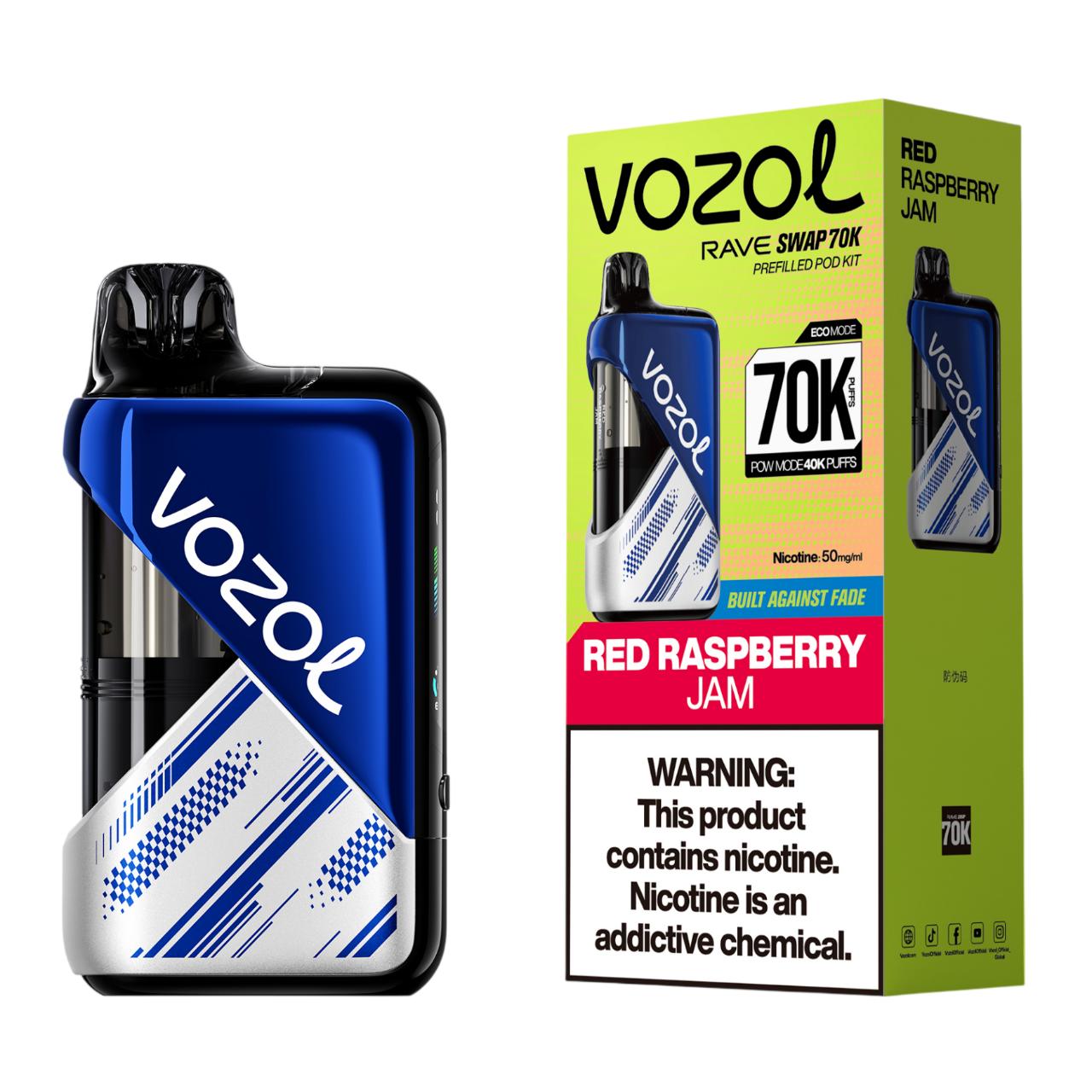 Vozol Rave Swap 70K Puff Disposable Red Raspberry Jam