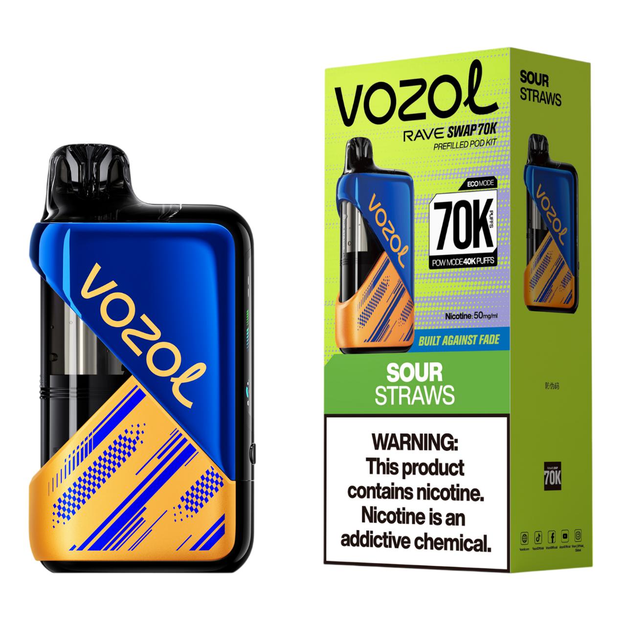 Vozol Rave Swap 70K Puff Disposable Sour Straws