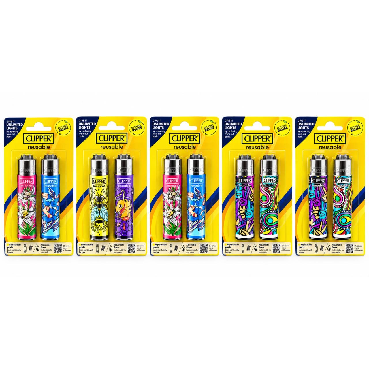 Clippers Assorted Lighters 2CT