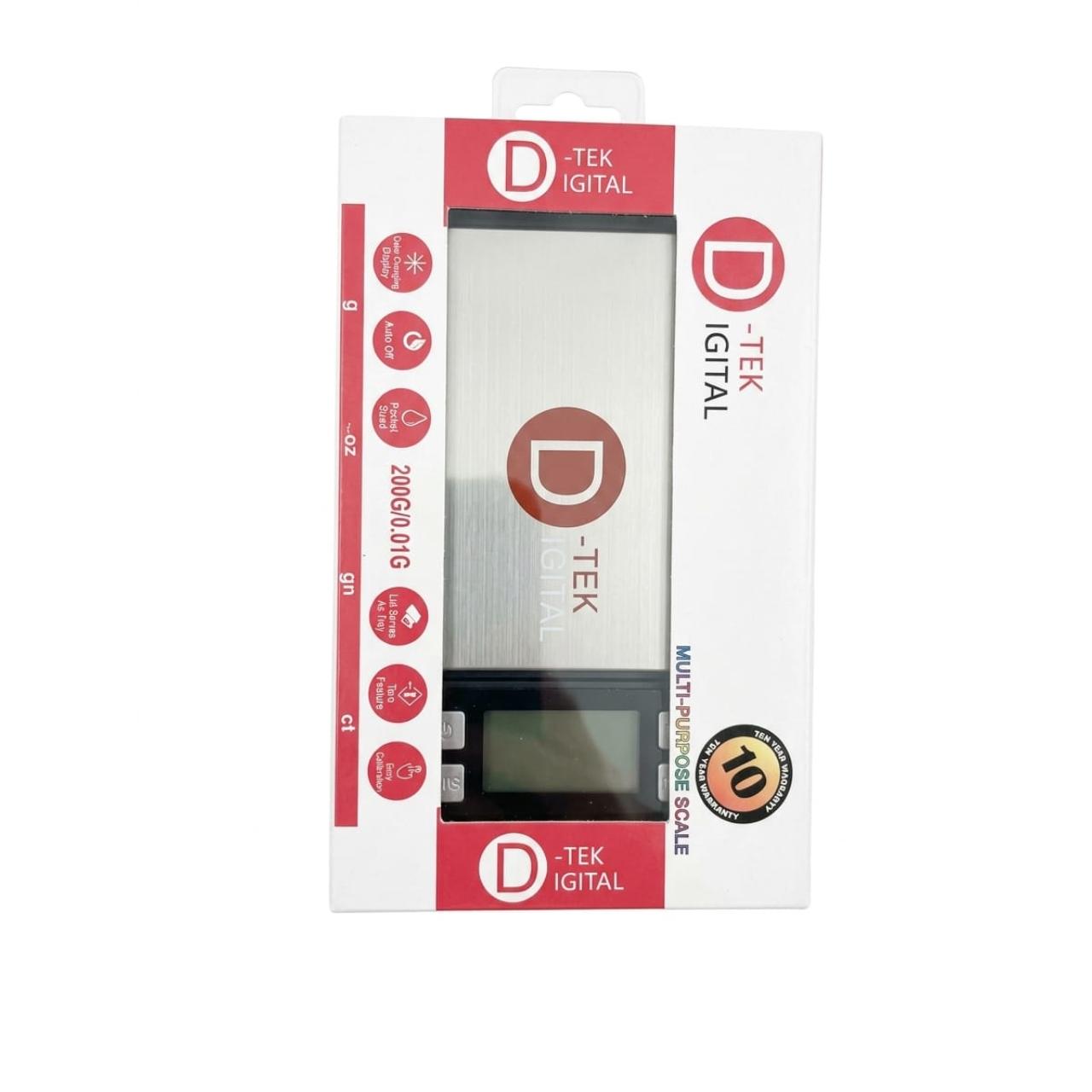 D-TEK DIGITAL SCALE 200G X 0.01G - BLACK - DT-A201-BLK box