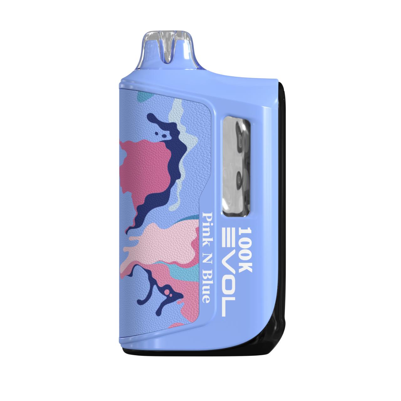 EVOL 100K Puff Disposable Pink N Blue Front EVOL 100K Puff Disposable Pink N Blue Front