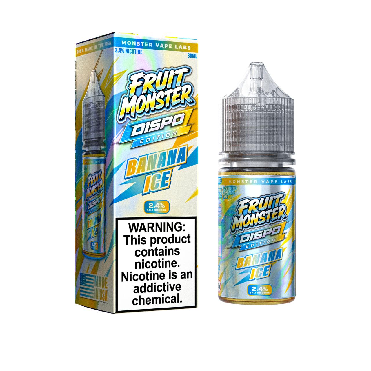 Fruit Monster Banana Ice Dispo Edition Salt 30ml E-Juice Fruit Monster Banana Ice Dispo Edition Salt 30ml E-Juice