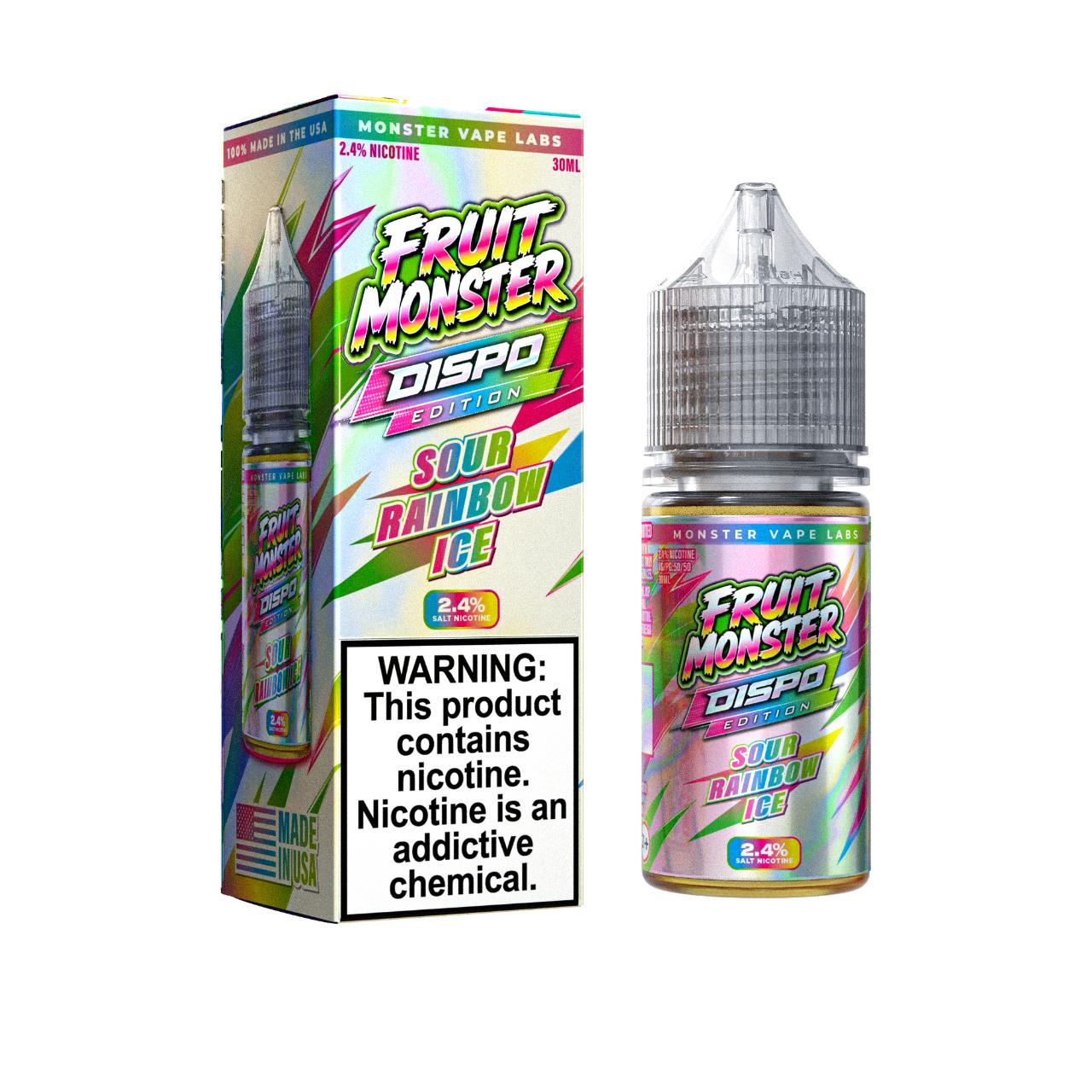 Fruit Monster Sour Rainbow Ice Dispo Edition Salt 30ml E-Juice Fruit Monster Sour Rainbow Ice Dispo Edition Salt 30ml E-Juice