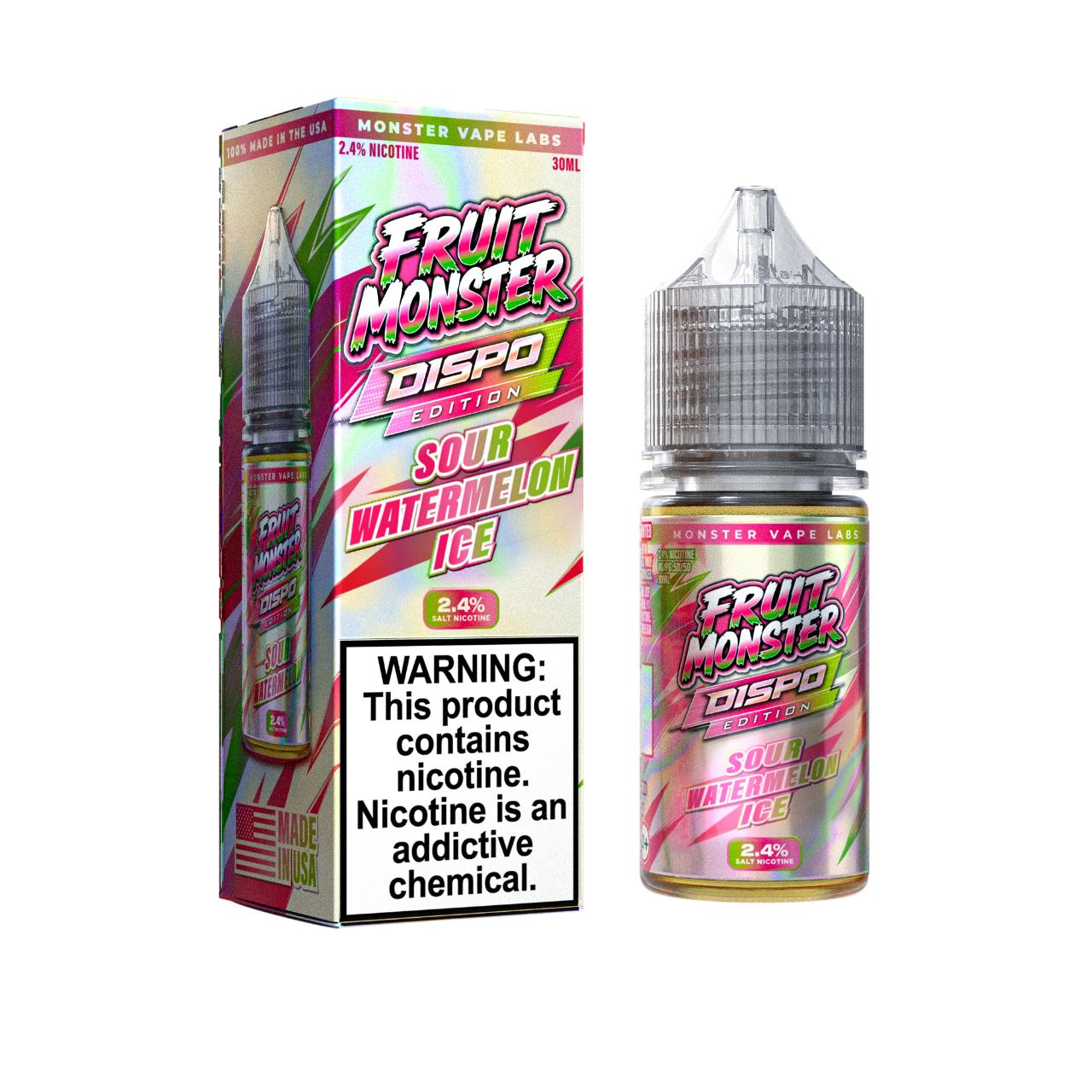 Fruit Monster Sour Watermelon Ice Dispo Edition Salt 30ml E-Juice Fruit Monster Sour Watermelon Ice Dispo Edition Salt 30ml E-Juice