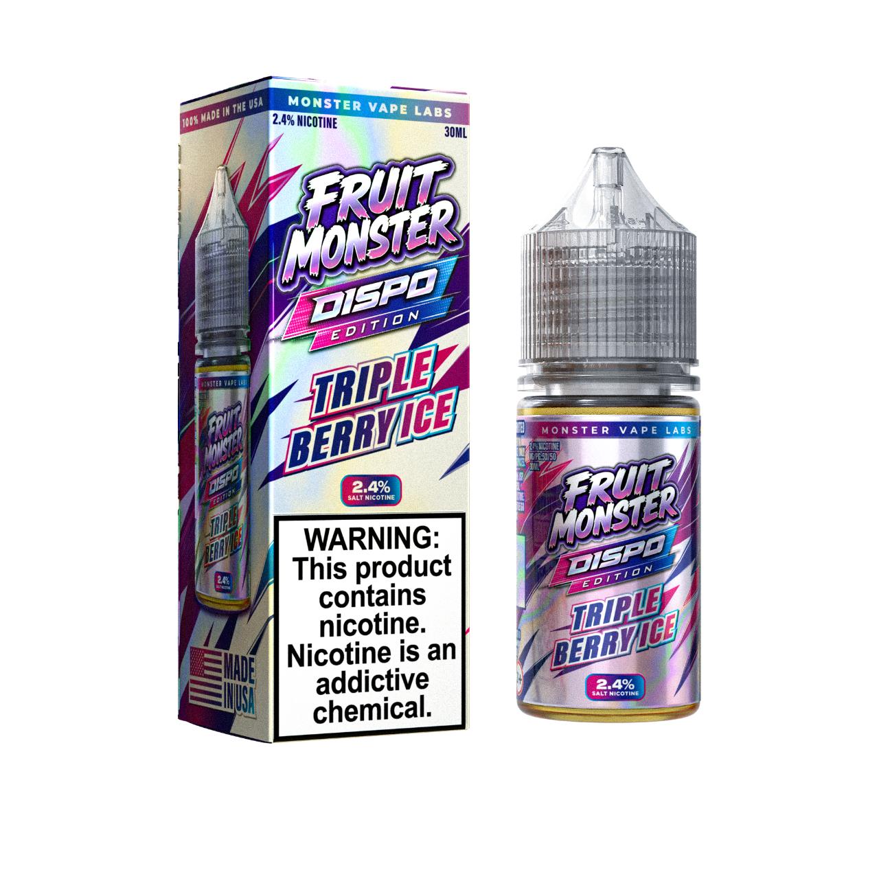 Fruit Monster Triple Berry Ice Dispo Edition Salt 30ml E-Juice Fruit Monster Triple Berry Ice Dispo Edition Salt 30ml E-Juice