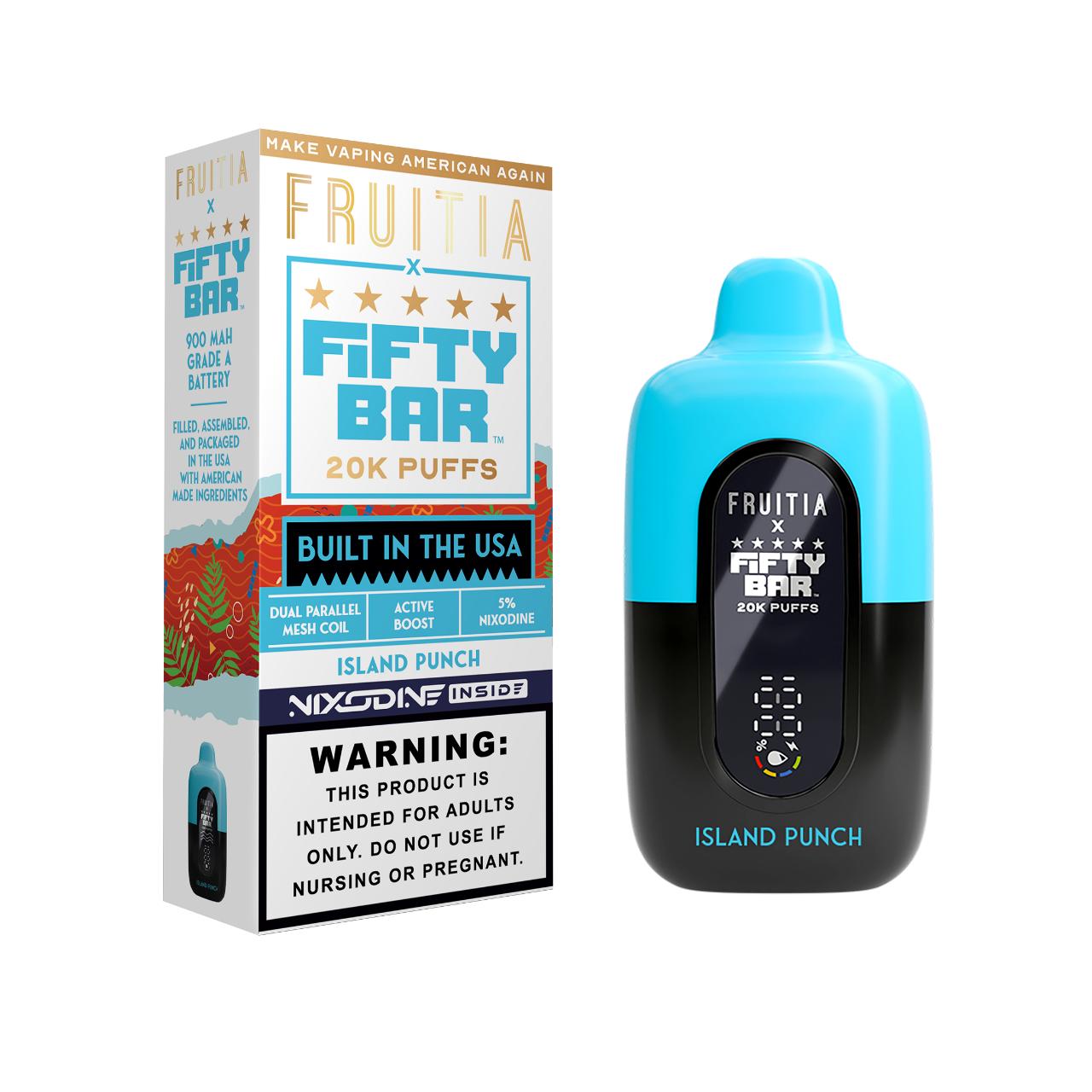 Fruitia x Fifty Bar Nixodine 20000 Puff Disposable Island Punch
